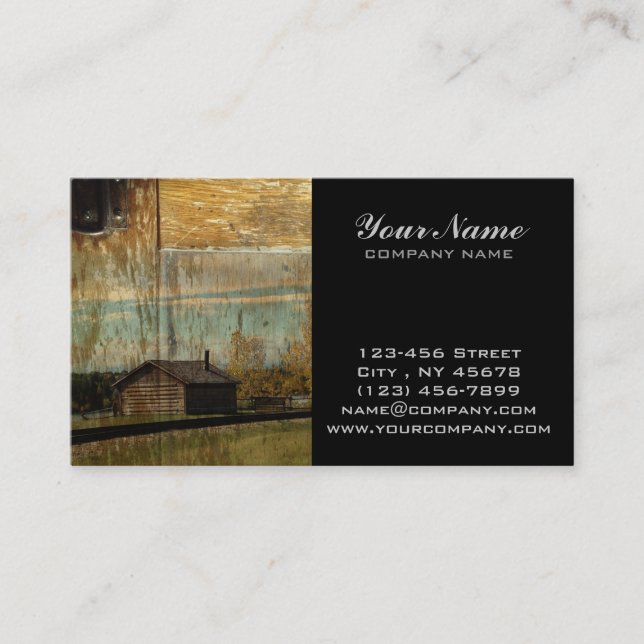 Carte De Visite Cabine de rondin primitif ferroviaire rural de (Devant)