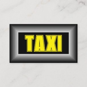 Carte De Visite Cabine de service chauffeur de taxi TAXI gris jaun