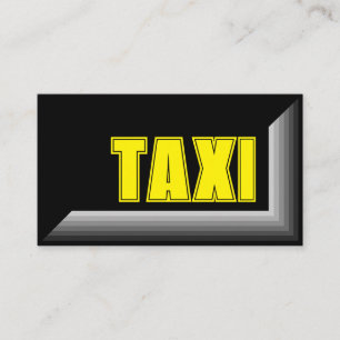 Carte De Visite Cabine de service chauffeur de taxi TAXI gris jaun