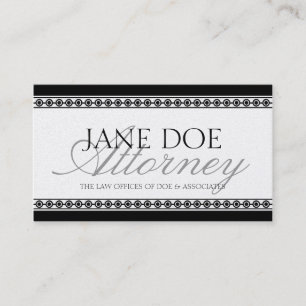 Carte De Visite Cabinet d'avocats Silver Script Black Gold