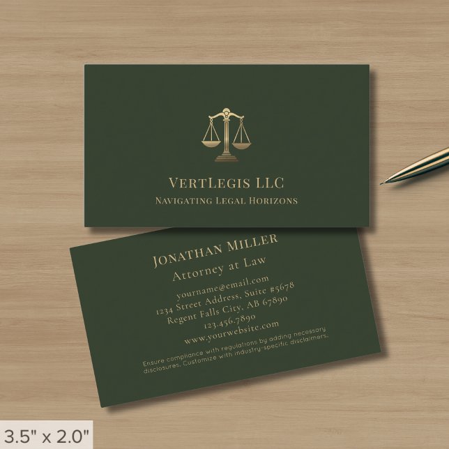 Carte De Visite Cabinet d'avocats simple et élégant (Créateur téléchargé)