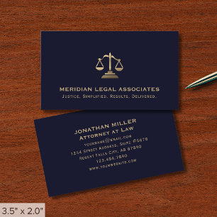 Carte De Visite Cabinet d'avocats simple minimal