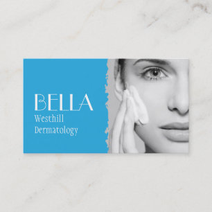 Carte De Visite Cabinet de Dermatologie pour Peau Claire Massage F