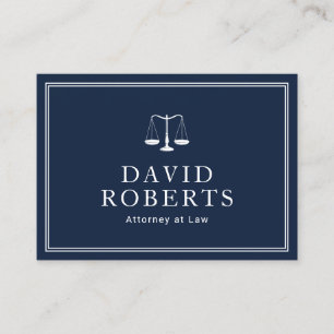Carte De Visite Cabinet juridique chic de mandataire de bleu