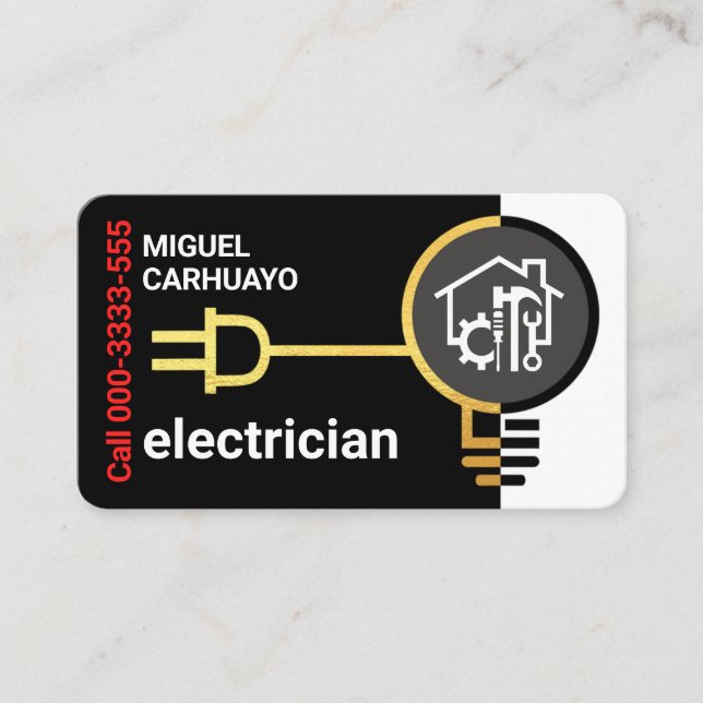 Carte De Visite Câblage de circuits électriques Travaux électrique (Devant)
