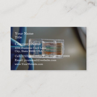 Carte De Visite Câble CAT5 Ethernet bleu