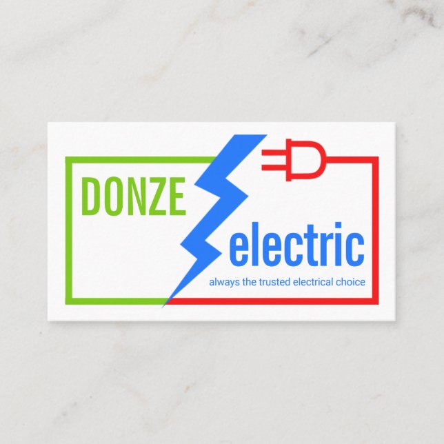 Carte De Visite Câble de circuit électrique simple et élégant (Devant)