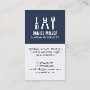 Carte De Visite Câble-tournevis Spanner Handyman Vertical