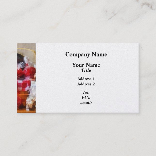 Carte De Visite cacahuètes recouvertes de Licorice et de chocolat (Devant)