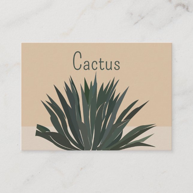 Carte De Visite Cactus Cacti Succulente  (Devant)