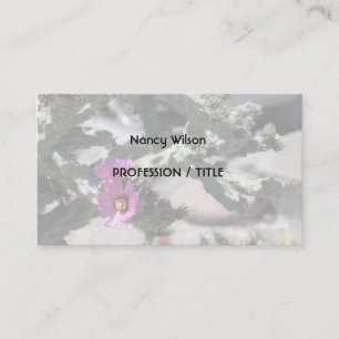 Carte De Visite Cactus Challa en fleurs