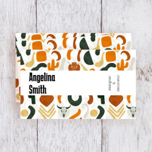 Carte De Visite Cactus du dauphin du désert du boho occidental