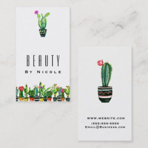 Carte De Visite Cactus Floral Rustique Sud-Ouest Bohème Chic
