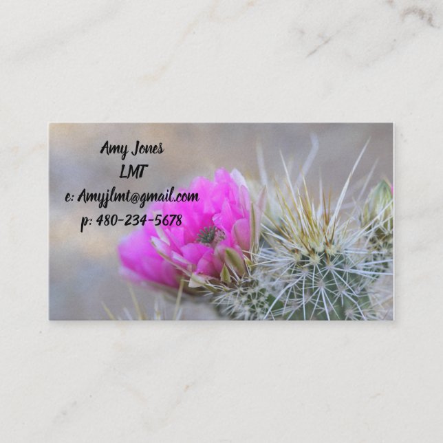 Carte De Visite Cactus roses (Devant)