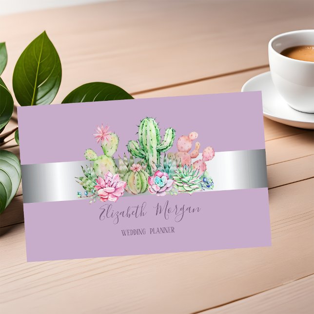 Carte De Visite Cactus Succulent Moderne Élégant Professionnel (Créateur téléchargé)