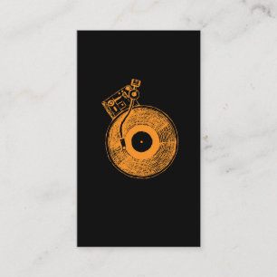Carte De Visite Cadeau de musique de Tourne-disque de joueur de