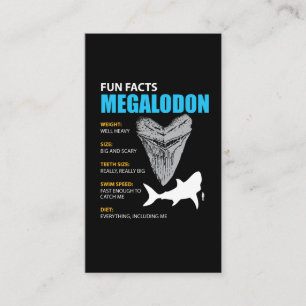 Carte De Visite Cadeau de T-shirt de Megalodon grand pour des