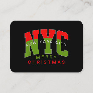 Carte De Visite Cadeau de voyage de Noël à New York City New York