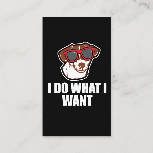 Carte De Visite Cadeau drôle de chien de Jack Russell Terrier (Devant)