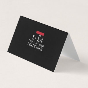 Carte De Visite Cadeau pompier Donc Chaud J'Ai Propre Pompier