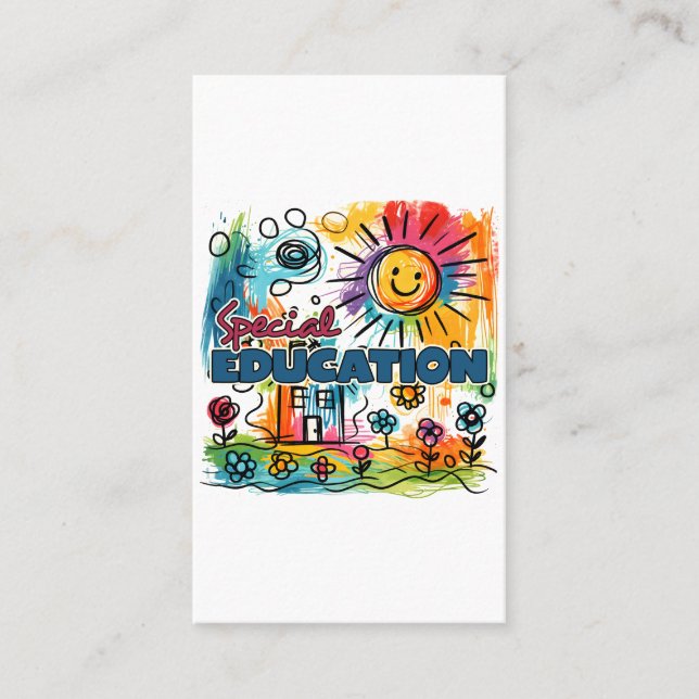 Carte De Visite Cadeau pour enseignant | Éducation spécialisée (Devant)