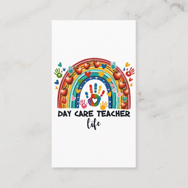Carte De Visite Cadeau pour Enseignant | Vie d'Enseignant en Garde (Devant)