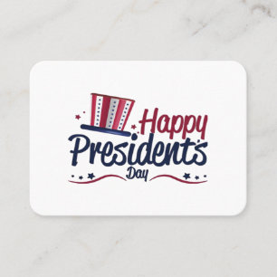 Carte De Visite Cadeaux de conception de jour de président heureux
