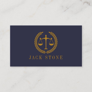 Carte De Visite Cadeaux Personnalisés de Balance d'Or de Justice p