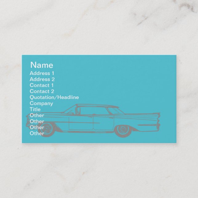 Carte De Visite Cadillac - Affaires (Devant)