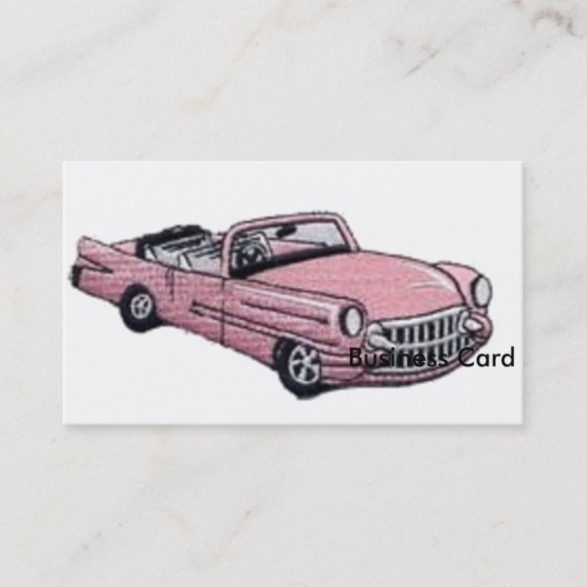 Carte De Visite Cadillac rose (Devant)
