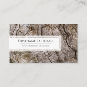 Carte De Visite Cadre blanc minimaliste élégant sur le grain de bo