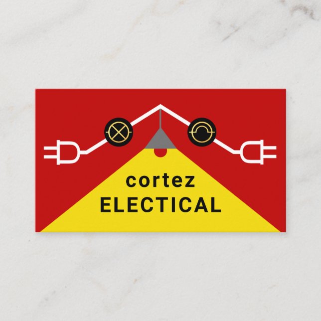 Carte De Visite Cadre de circuit de toit électrique brillant (Devant)