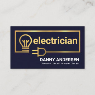 Carte De Visite Cadre de circuit d'électricien d'or