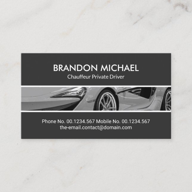 Carte De Visite Cadre de la frontière de voiture sport Détail Auto (Devant)