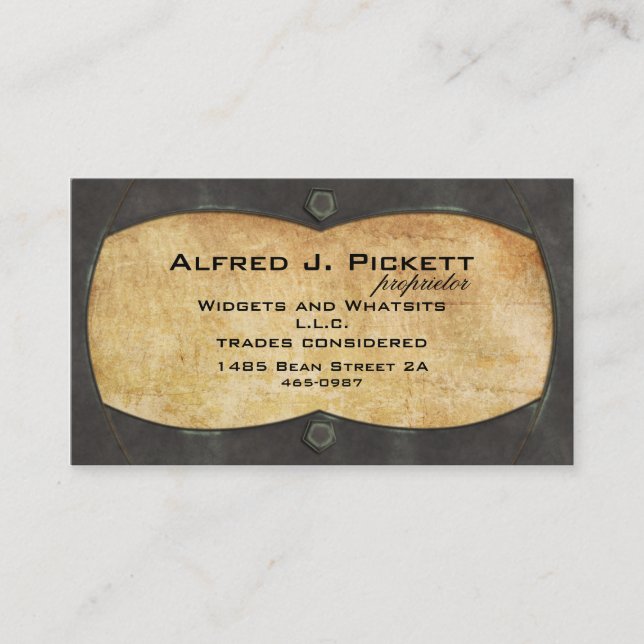 Carte De Visite Cadre de plat en laiton (Devant)