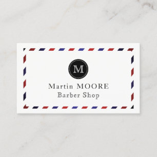 Carte De Visite Cadre diagonal rouge