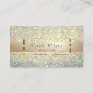 Carte De Visite Cadre doré Bokeh paillettes élégant moderne tendan