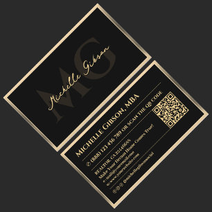 Carte De Visite Cadre doré faux moderne de marketing professionnel