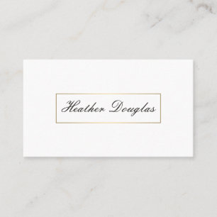 Carte De Visite Cadre doré / Typographie cursive