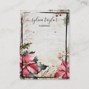 Carte De Visite cadre d'oreille de noël vintage affichage ajouter 