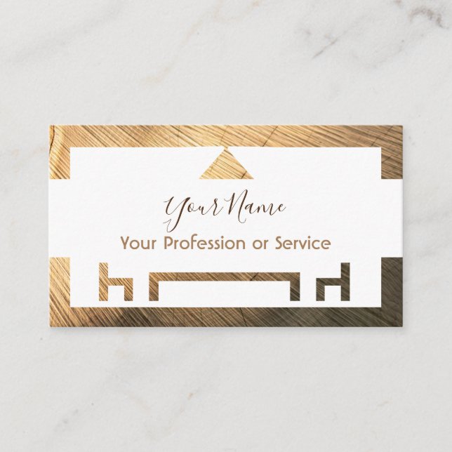 Carte De Visite Cadre en bois pour design d'intérieur et mobilier  (Devant)