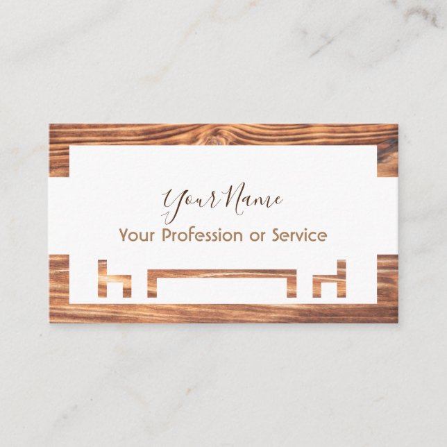 Carte De Visite Cadre en bois pour design d'intérieur et mobilier  (Devant)