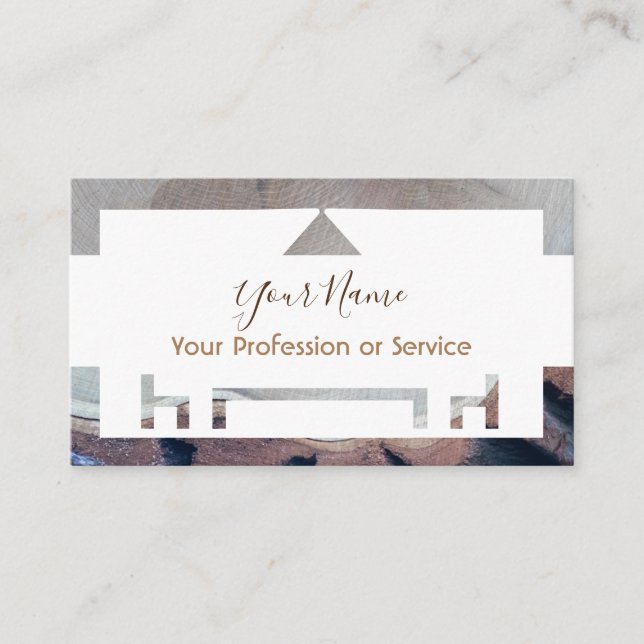 Carte De Visite Cadre en bois pour design d'intérieur et mobilier  (Devant)