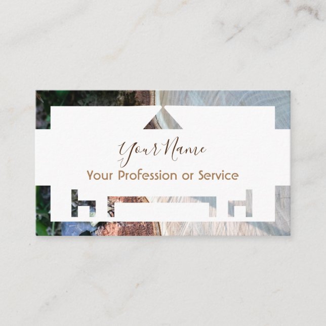 Carte De Visite Cadre en bois pour design d'intérieur et mobilier  (Devant)