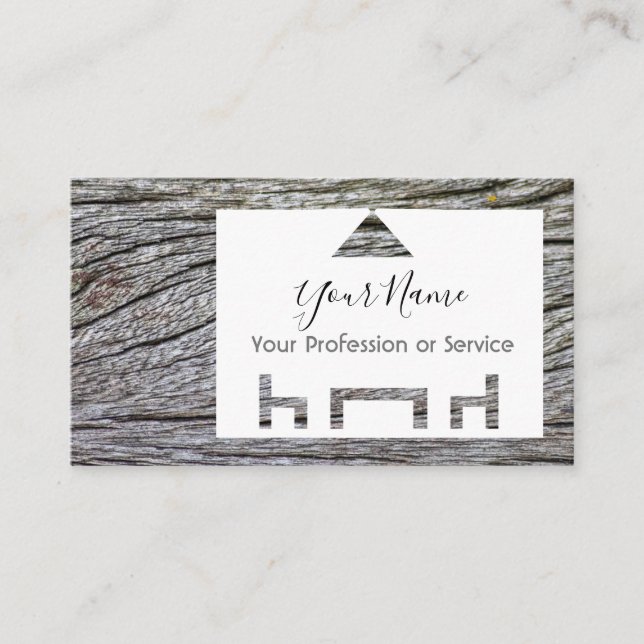 Carte De Visite Cadre en bois pour design d'intérieur et mobilier  (Devant)