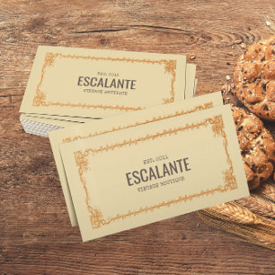 Carte De Visite Cadre Ephémère Retro vintage