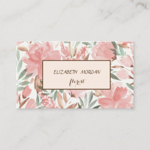 Carte De Visite Cadre Floral Chic Moderne