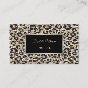 Carte De Visite Cadre girly tendance moderne imprimé paillettes lé