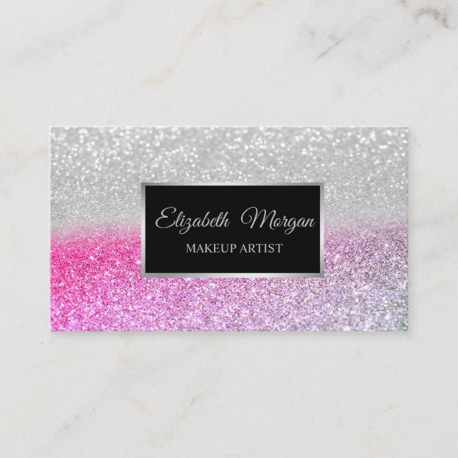 Carte De Visite Cadre moderne Elegant Professionnel Bokeh Ombre (Devant)