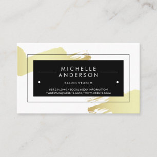 Carte De Visite Cadre noir / Moderne brossé